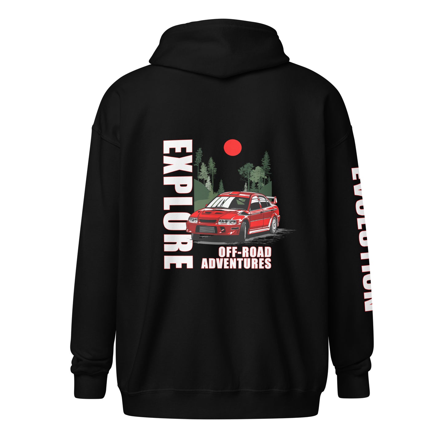 Explore Evolution JDM Zip Hoodie