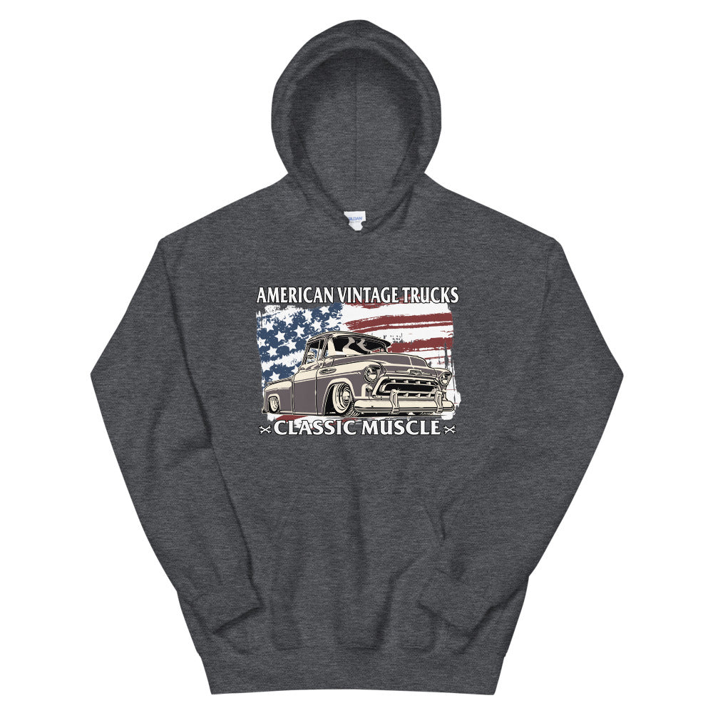 Classic Truck American Flag Hoodie