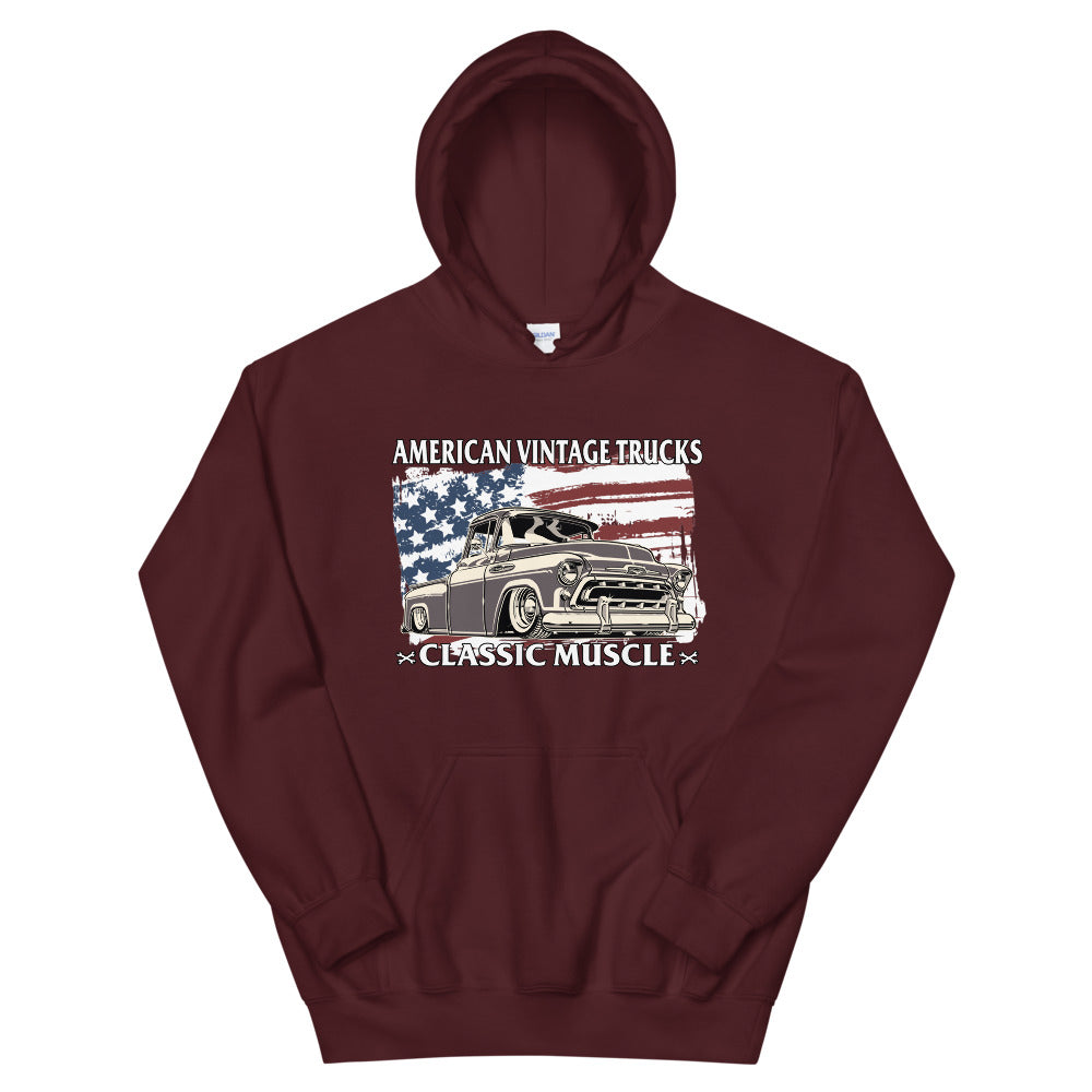 Classic Truck American Flag Hoodie