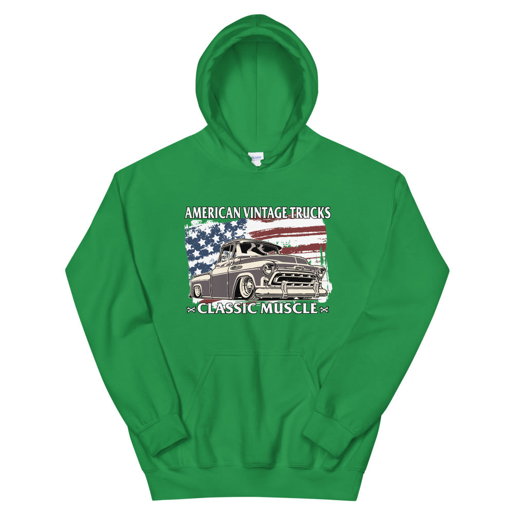 Classic Truck American Flag Hoodie