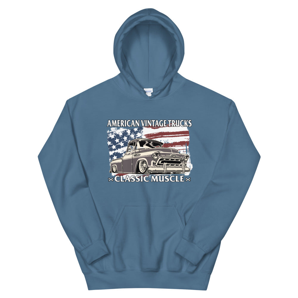 Classic Truck American Flag Hoodie