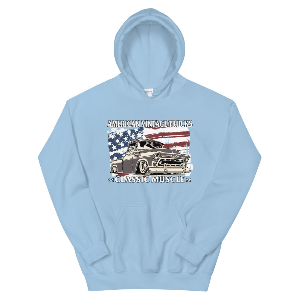 Classic Truck American Flag Hoodie